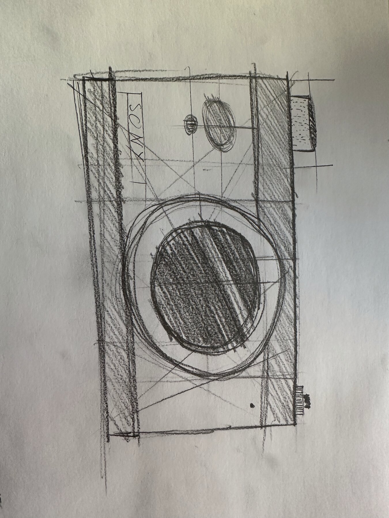 Warm-up sketch of a Sony camera